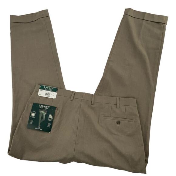 Lauren Ralph Lauren Ultraflex Dress Pants Mens 38WX34L Classic Fit Brown NWT - Picture 8 of 15